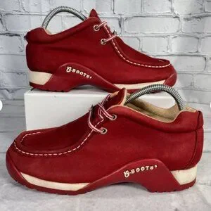 Buffalino Red Leather B-Boots Sz 13 B-Boots By Buffalino Boots Red Suede Leather Lace Up Chukka  main image 4